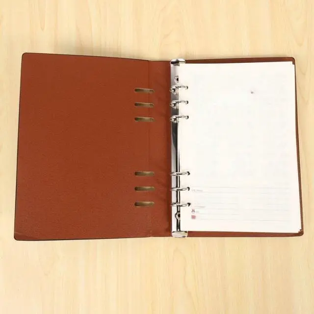 Main image of 6-Hole PU Leather Notebook Cover