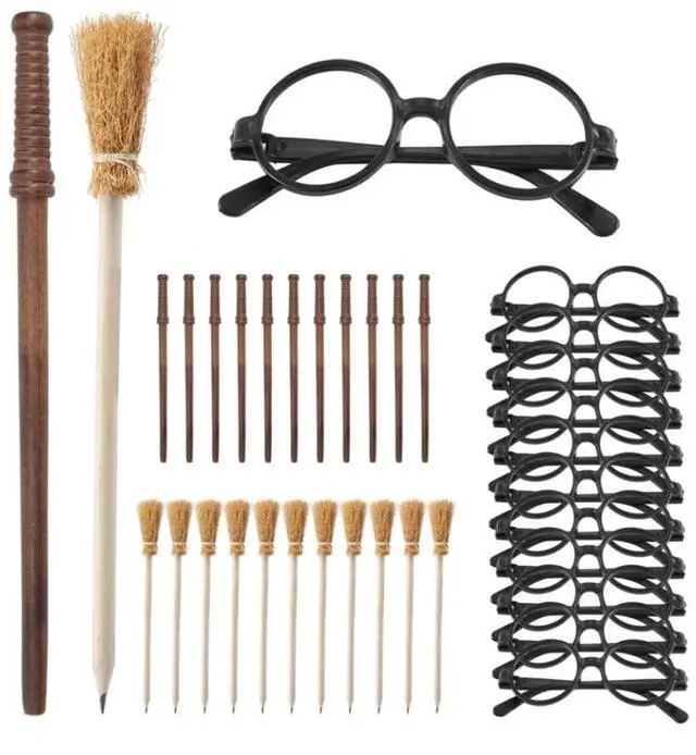 Main image of 36Pcs Wizard Pencil Wand Glasses Set