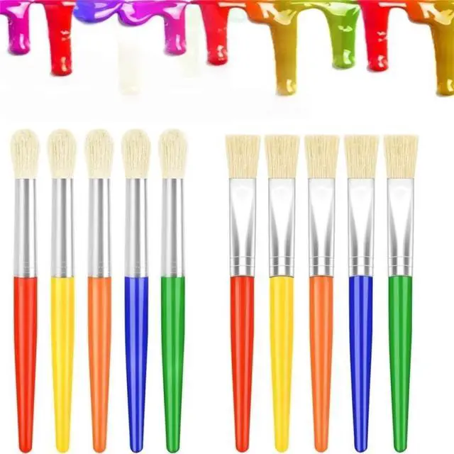 Main image of 50Pcs Round/Flat Paint Brushes Set