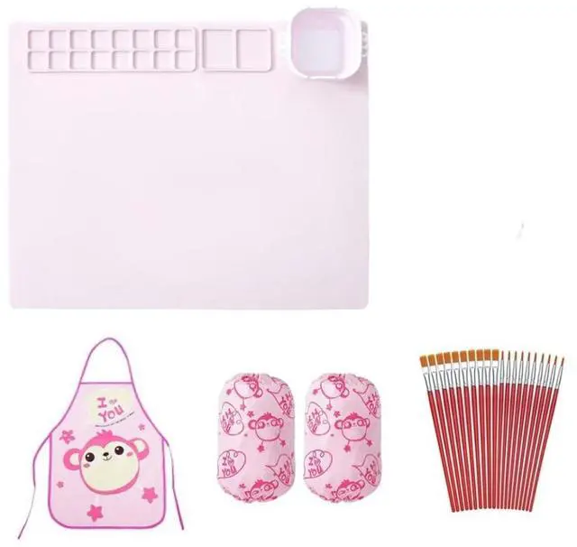 Main image of Silicone Painting Mat Kit Pink 20x16in