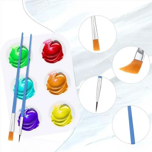 Main image of 100Pcs Nylon Brushes +50Pcs Palette