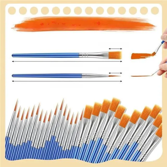 Main image of Bulk Small Round/Flat Paint Brushes