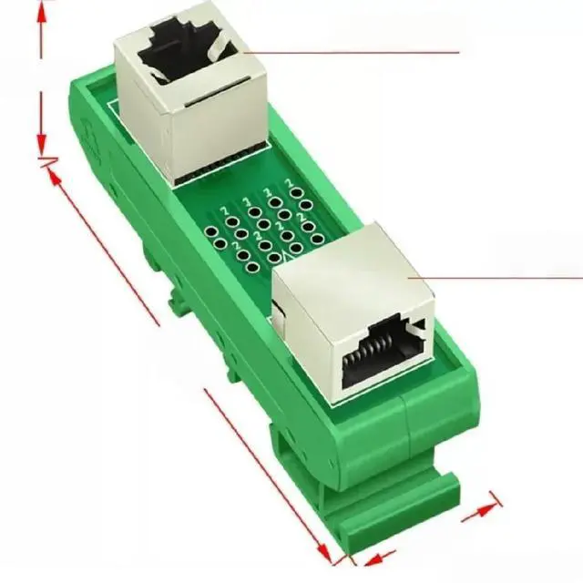 Main image of FOR 1-10 Channels RJ45 Female Breakout PCB Board Din Rail
