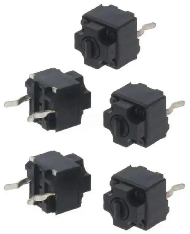Main image of 5Pcs Square Mouse Micro Switch EVQP0E07K Black Button