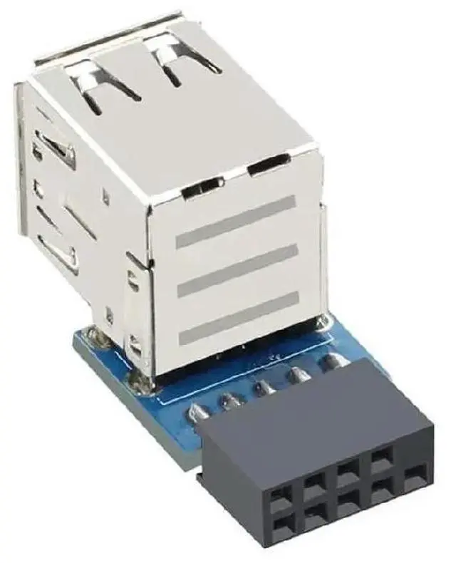 Main image of Double USB2.0 to 9Pin Female Header Adapter for Motherboard