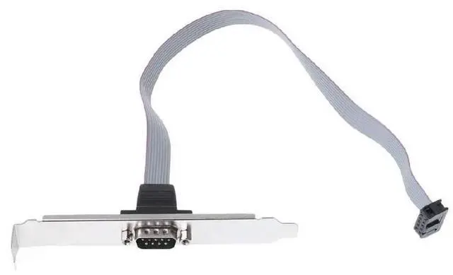 Main image of Motherboard 9Pin to RS232 DB9 COM Ribbon Cable Bracket
