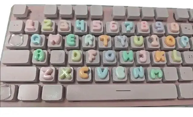 Main image of 1Set Resin Keyboard Stickers 26 Letter 10 Digit for Wrist
