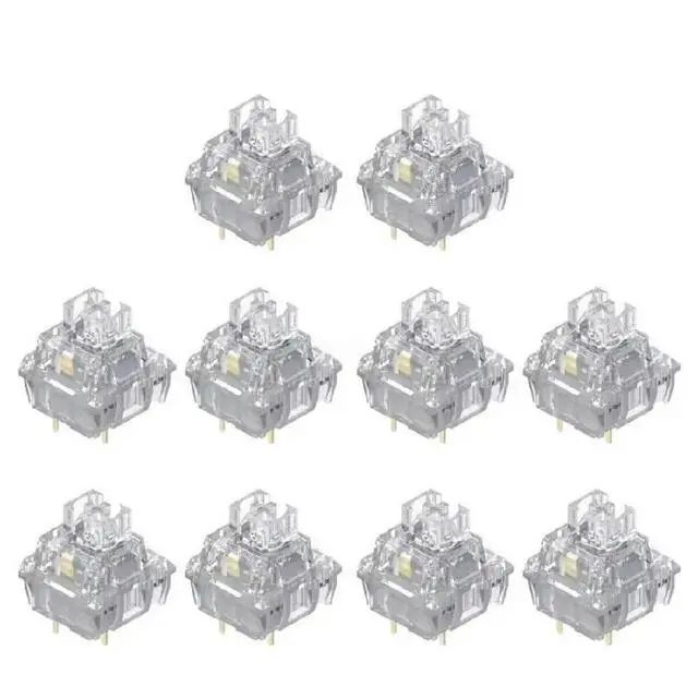 Alt view image 2 of 2 - Silence Bluish White V2V3 Linear Switches 3Pin
