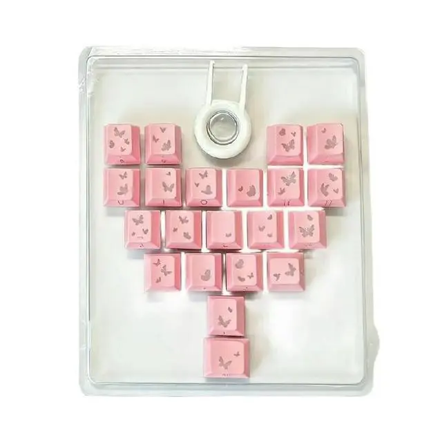 Alt view image 2 of 2 - 21 Replacement Keycaps Butterfly Heart for DIY