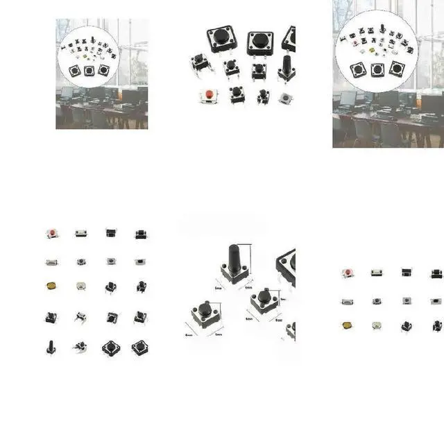 Alt view image 2 of 2 - 125Pcs Micro Switch Push Buttons Assortment DIY Kit