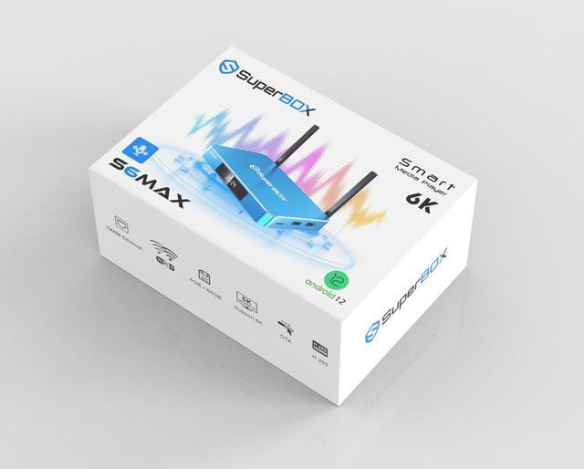 Alt view image 6 of 7 - (Latest) 2025 S6 MAX Smart TV Box, Android 12.0 Operate System, 4GB RAM, 64GB Storage, 6K HD, Built-in Voice Control, Android Box, Versatile Streaming Media Player