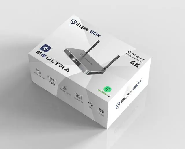 Alt view image 6 of 7 - (Latest) 2025 S6 ULTRA Smart TV Box, Android 12.0 Operate System, 4GB RAM, 128GB Storage, 6K HD, Built-in Voice Control, Android Box, Versatile Streaming Media Player