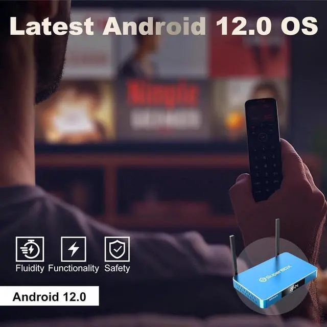 Alt view image 3 of 14 - Superbox Premium Edition S6 Max - Android 12, 4GB RAM, 64GB Storage, 6K Media Player with Voice Control, Timeshift Function, Parental Control, Smart Android TV Box