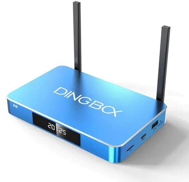 Alt view image 2 of 7 - Newest DINGBOX D2 Smart TV Box, Android 12.0 Operate System, 4GB RAM, 64GB Storage, 6K HD, Built-in Voice Control, Versatile Streaming Media Player