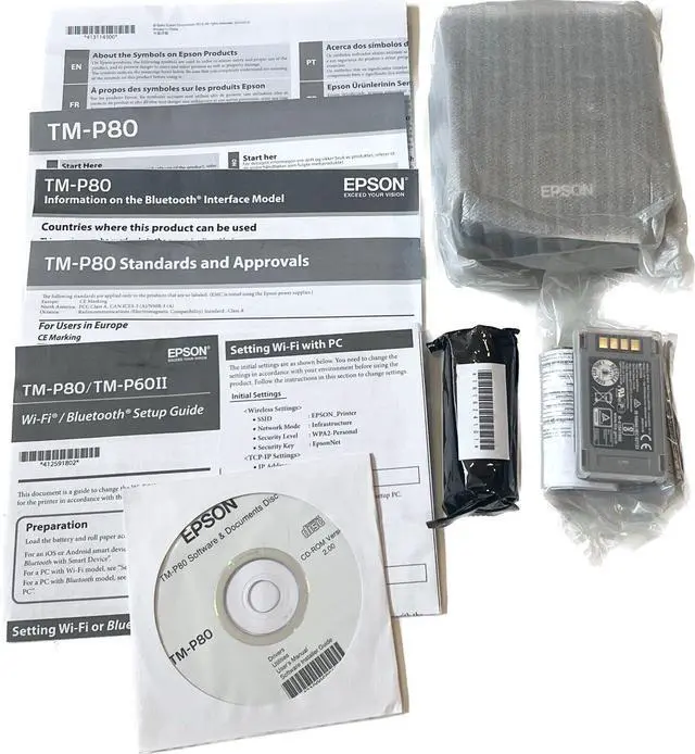 Alt view image 6 of 7 - Ep,son Mobilink TM-P80 C31CD70551 Wireless Black Mobile Receipt Printer