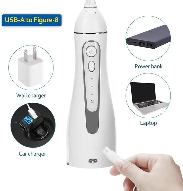 Alt view image 2 of 6 - DIXSG Water Flosser Charger Cord for Nicwell, COSLUS, Oralfree, Nicefeel, MOSPRO, Aquasonic, Tovendor, Hangsun, Initio, McNaval, Zerhunt and Cremax Oral Irrigator