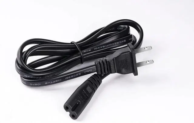 Alt view image 6 of 7 - DIXSG 2Prong AC Power Cord for JBL PartyBox 100 110 200 300 310 710 1000 On-The-Go Speaker JBL Soundbar 2 Prong Power Cable Replacement 5Ft