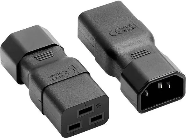 Alt view image 3 of 7 - DIXSG PDU UPS Power IEC Male C14 to Female C19 Adapter IEC Connector