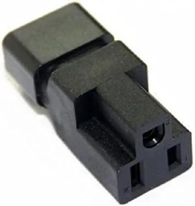 Alt view image 5 of 6 - DIXSG PDU UPS Power 3 Prong Plug Adapter, USA NEMA 5-15R Female to IEC C14 Male Connector Converter