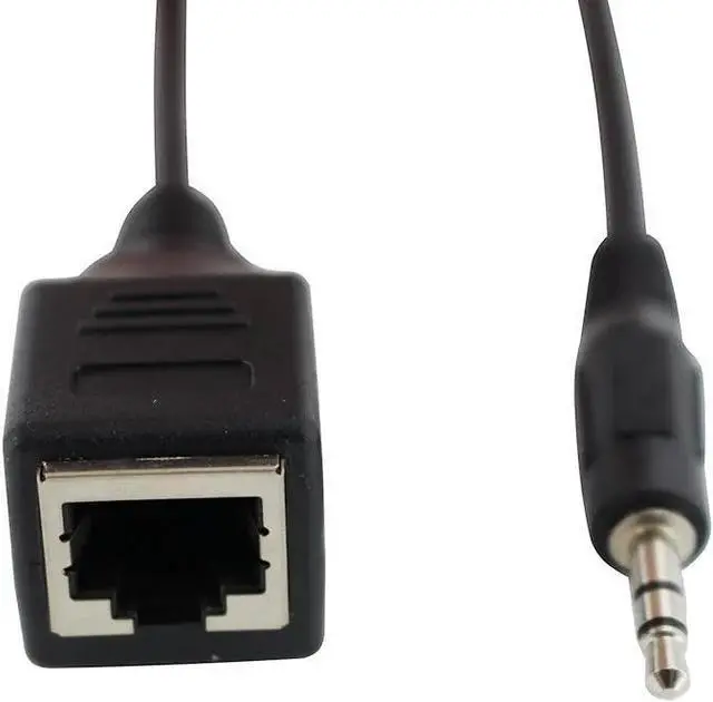 Alt view image 2 of 6 - DIXSG 3.5mm 1/8" Male Jack Audio Socket to RJ45 Ethernet LAN Network Cable for VOD KTV Touch Devices 1ft