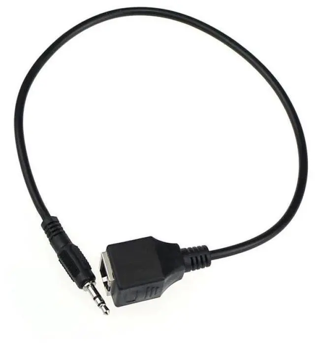 Alt view image 4 of 6 - DIXSG 3.5mm 1/8" Male Jack Audio Socket to RJ45 Ethernet LAN Network Cable for VOD KTV Touch Devices 1ft