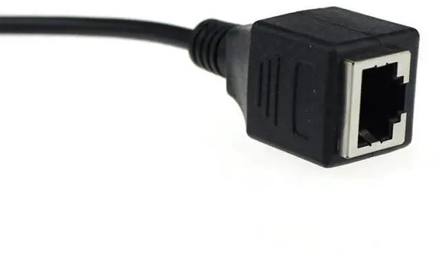 Alt view image 5 of 6 - DIXSG 3.5mm 1/8" Male Jack Audio Socket to RJ45 Ethernet LAN Network Cable for VOD KTV Touch Devices 1ft