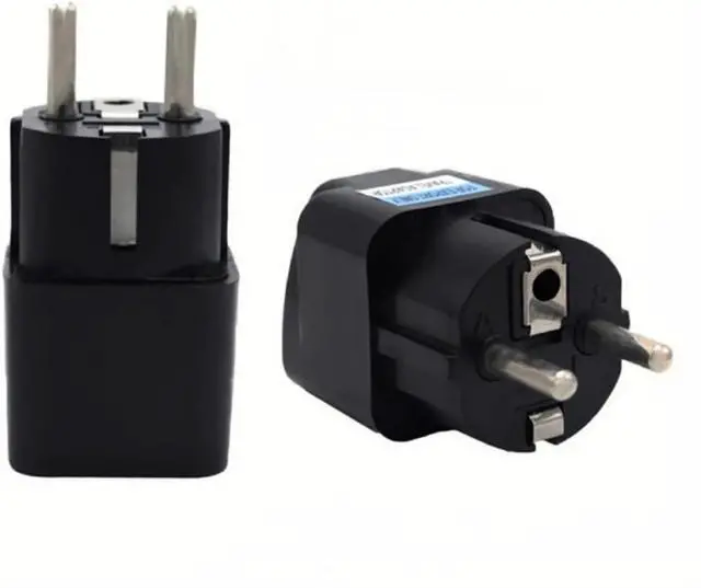 Alt view image 2 of 7 - DIXSG (2 Pack) Germany France Europe Travel Power Adapter, Universal AU UK US to EU Europe Plug AC 250V European Schuko Type E F Outlet