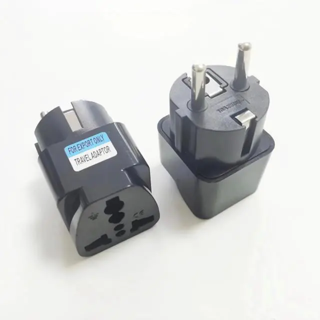 Alt view image 6 of 7 - DIXSG (2 Pack) Germany France Europe Travel Power Adapter, Universal AU UK US to EU Europe Plug AC 250V European Schuko Type E F Outlet