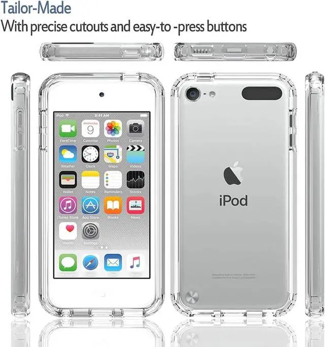Alt view image 3 of 7 - DIXSG Clear iPod Touch 7th Generation Case Heavy Duty Full Body Rugged Slim Fit Shockproof Cover for iPod Touch 5/6/7th Generation