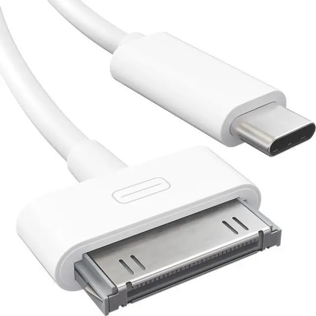 Alt view image 6 of 6 - DIXSG USB C to 30 Pin Data Cable,Type-C to 30-Pin Sync Adapter and Charger Cable 3ft/1m Black