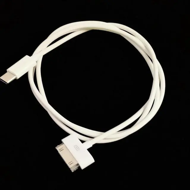 Alt view image 5 of 6 - DIXSG USB C to 30 Pin Data Cable,Type-C to 30-Pin Sync Adapter and Charger Cable 3ft/1m Black