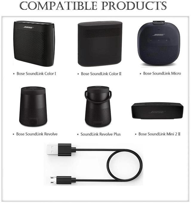 Alt view image 7 of 7 - DIXSG Micro USB Charging Cable Compatible for Bose SoundLink Color I, II, III, Bose SoundLink Mini 2 II, Micro, SoundLink Revolve, Revolve Plus, Soundwear Companion Wearable Bluetooth Speaker