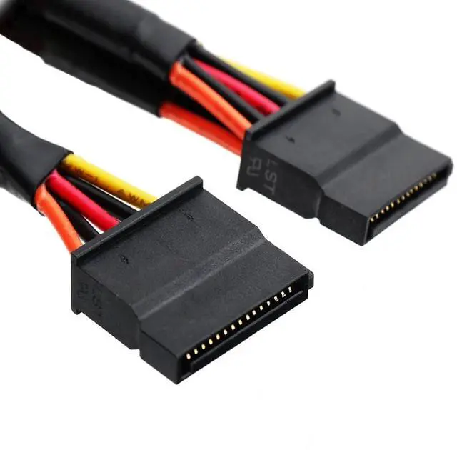 Alt view image 4 of 7 - DIXSG SATA 15 Pin x2 to Mini 6 Pin ATX Cord Compatible with Inspiron 3653 3650 HDD SATA Power Cable 12inch/30cm