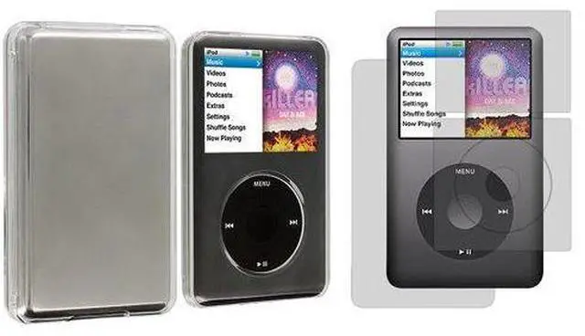 Main image of DIXSG Clear Transparent Hard Case Cover + Screen Protector for iPod Classic 80GB 120GB 160GB 6th Generation