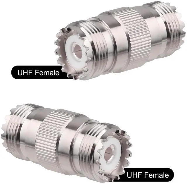 Alt view image 2 of 5 - DIXSG 2 Pack UHF PL259 Connector Adapter UHF SO239 Female to Female Coaxial Cable Adapter PL-259 Female Connector
