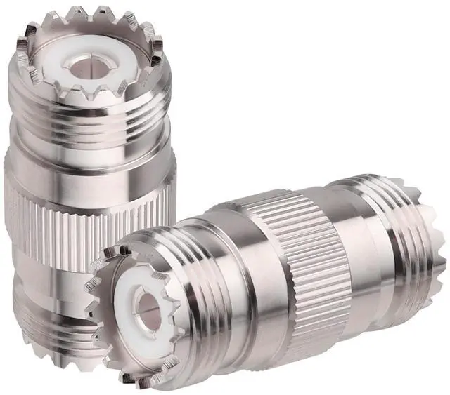 Alt view image 4 of 5 - DIXSG 2 Pack UHF PL259 Connector Adapter UHF SO239 Female to Female Coaxial Cable Adapter PL-259 Female Connector