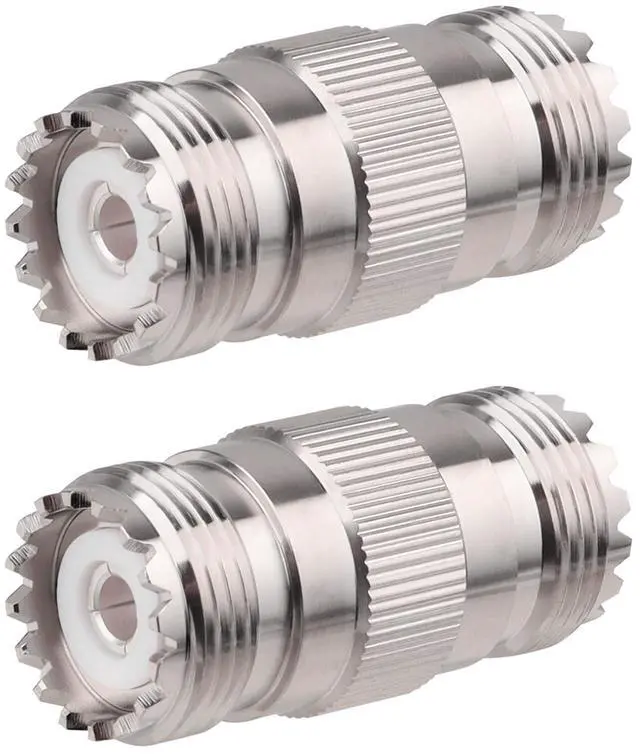Main image of DIXSG 2 Pack UHF PL259 Connector Adapter UHF SO239 Female to Female Coaxial Cable Adapter PL-259 Female Connector
