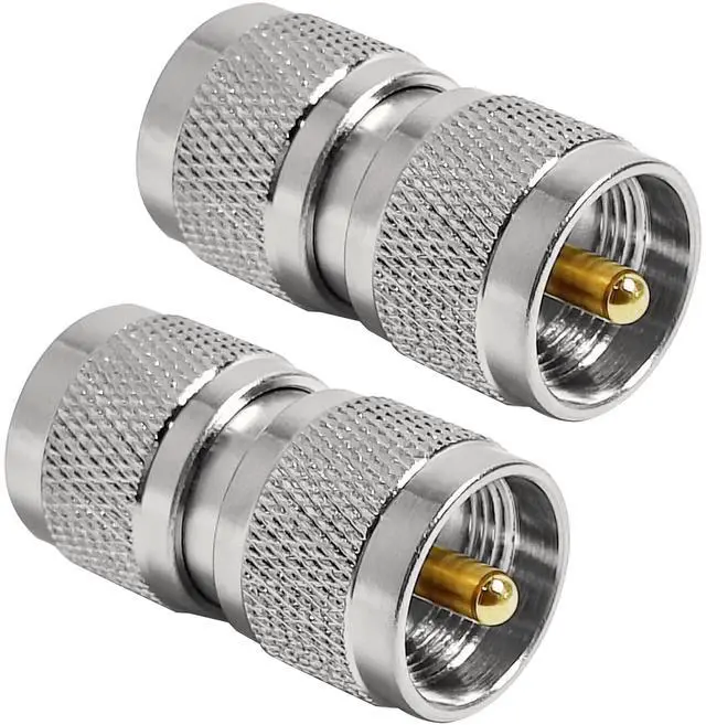 Main image of DIXSG UHF PL259 Male to PL259 Male Adapter Low Loss UHF PL-259 Male Coaxial Connectors 2PCS