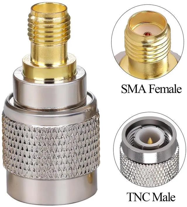 Alt view image 3 of 7 - DIXSG SMA Female to TNC Male Coax Connector TNC to SMA Coaxial Adapter 2pcs