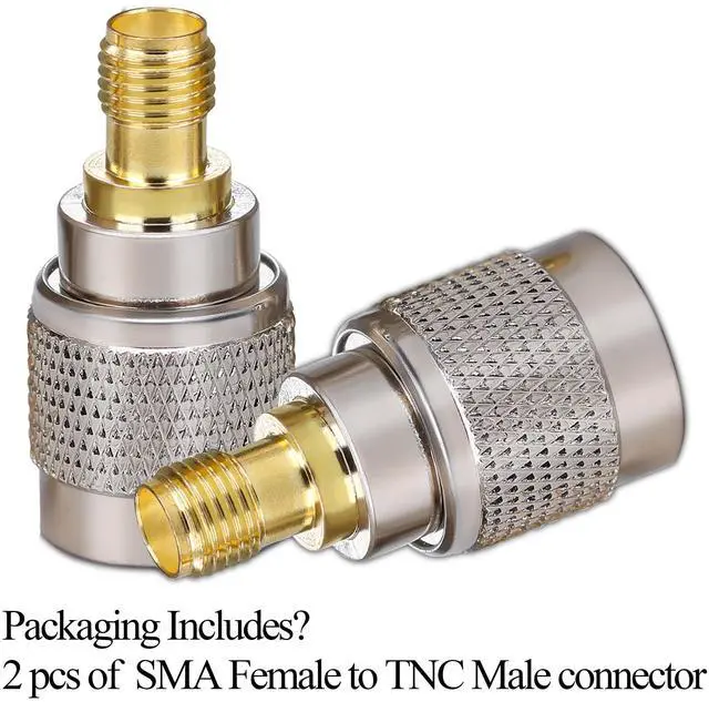 Alt view image 5 of 7 - DIXSG SMA Female to TNC Male Coax Connector TNC to SMA Coaxial Adapter 2pcs