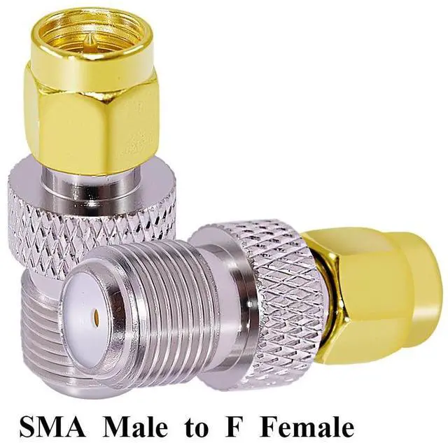 Alt view image 5 of 6 - DIXSG 2PCS SMA Male to F Female Coaxial Adapter RF Coax Connector F Type to SMA Antenna Adapter
