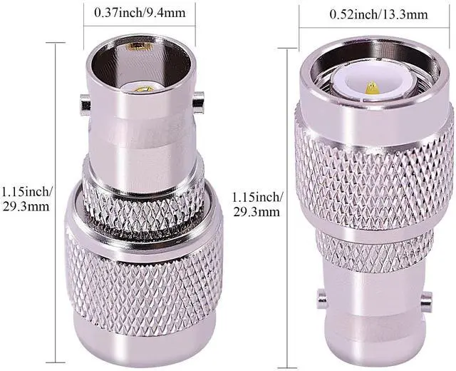 Alt view image 3 of 6 - DIXSG 2PCS BNC Female to TNC Male Coax Adapter,TNC to BNC Coaxial Connector