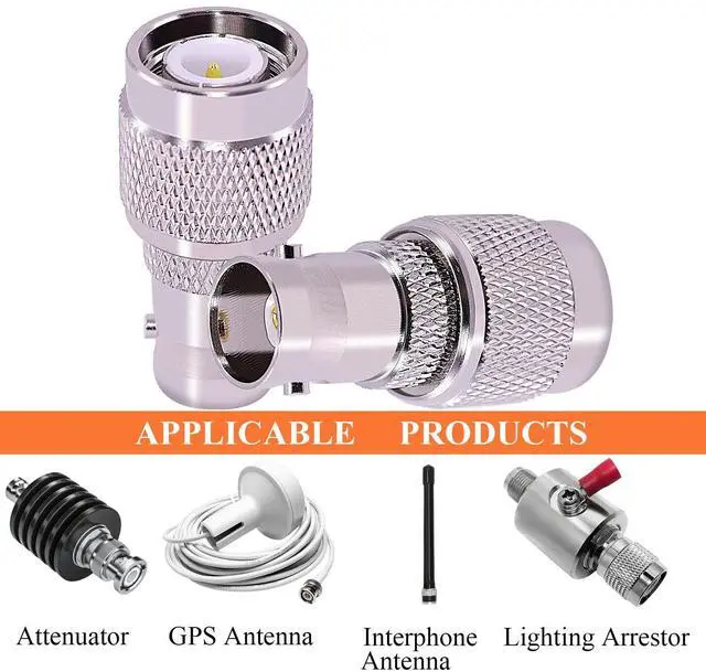 Alt view image 6 of 6 - DIXSG 2PCS BNC Female to TNC Male Coax Adapter,TNC to BNC Coaxial Connector