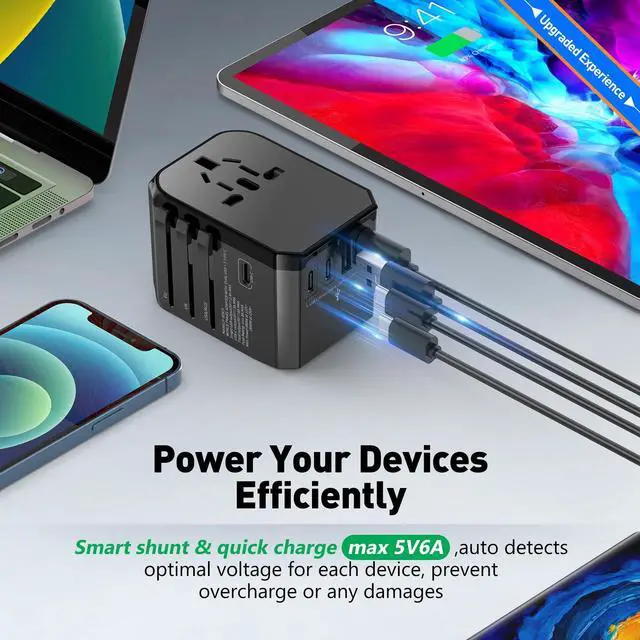 Alt view image 7 of 7 - Universal Travel Adapter International Plug Adapter for Worldwide Travel