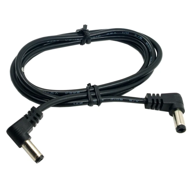 Alt view image 6 of 7 - DIXSG Guitar Effect Pedal Right Angled 90 Degree DC Power Cable 5.5 x 2.1mm/2.5mm Power Lead Cord, 1.6ft Male to Male Patch Cables