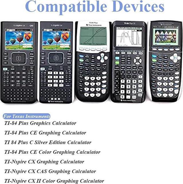Alt view image 2 of 6 - DIXSG 5Ft USB Charger Charging Cable Cord Compatible TI-84 Plus CE Graphing Calculators, TI-Nspire CX/CX CAS, TI84 Plus CE Color/C Silver Calculators