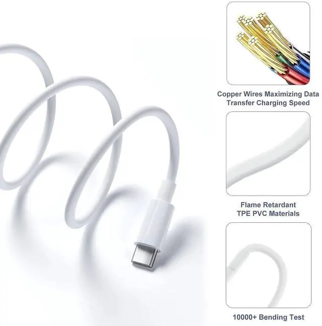 Alt view image 5 of 6 - DIXSG Car Carplay Cable for Phone 16, USB A to USB C Cable for Phone 16 15 Pro Max 15 Plus for Carplay USB C Cord, TV 4K Remote (3rd Gen) Cable Pad Pro/Pad Air/AirPods Pro(2nd gen), Car Charger Cord