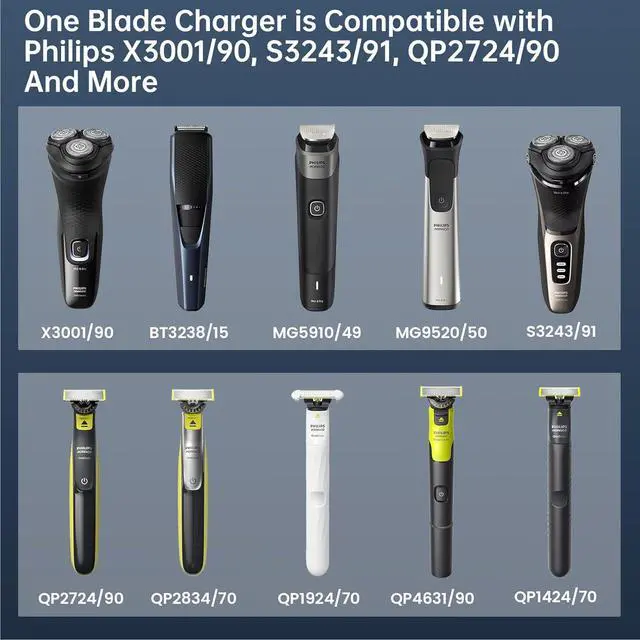 Alt view image 3 of 6 - DIXSG Charger Cord Compatible for Phlips Norelco Shaver 2400, 3600, 7000, 5000, 3000, 2000 Series, OneBlade QP2724 QP1924 MG5910 X3001 QP2834 MG7910 MG9510 HQ87 USB Power Cable