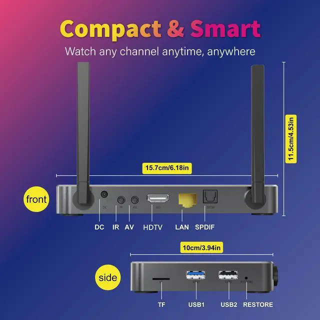 Alt view image 5 of 10 - SuperBox S6 ULTRA Android 12 TV Streaming Media Player, App Store, Multiport Hub, Android TV Box With Voice Remote Control And Quad-core Smart, 4GB DDR3, 64G, WiFi 6K With All Channel And 8 Freebies!!