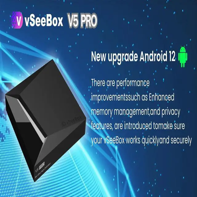 Alt view image 2 of 6 - 2025 vSeeBox V3 Plus Android TV Box | 64GB | Voice Remote | 4K UHD | Fast Ship